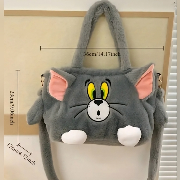 Tom Cat Plush Shoulder / Crossbody Bag NWOT - Picture 7 of 9